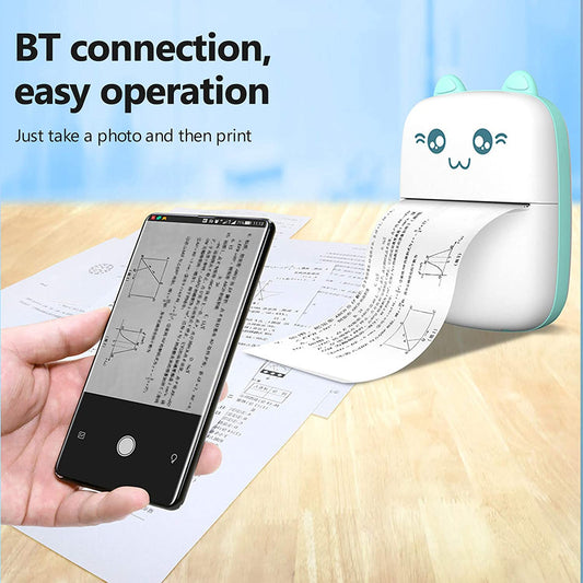 Portable Mini Pocket Printer Bluetooth Thermal Printer , طابعة جيب صغيرة محمولة طابعة حرارية مزوّدة بخاصية البلوتوث