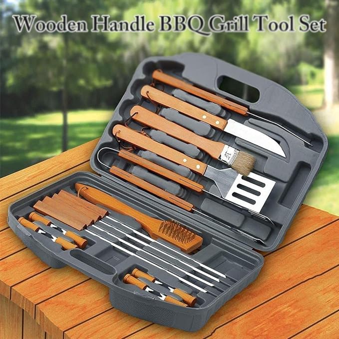 BBQ Wooden Handle Tools , أدوات مقبض خشبي للشواء