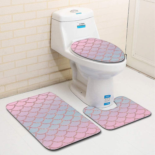 Bathroom Mat Set - Luxuriously Soft and Resilient , مجموعة سجادة الحمام - ناعمة ومرنة بشكل فاخر